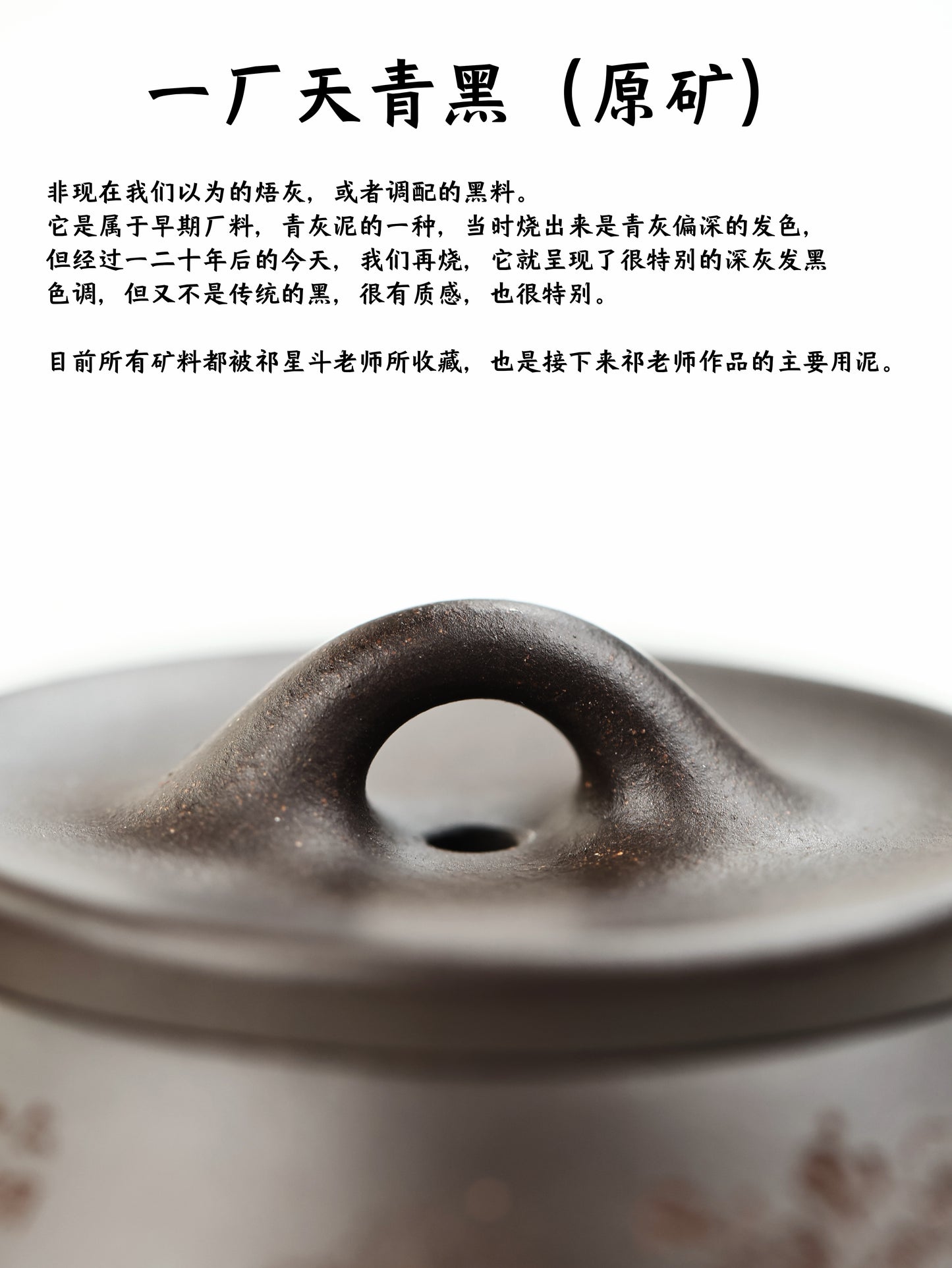 祁令軍 凹蓋石瓢 一廠天青黑 170cc