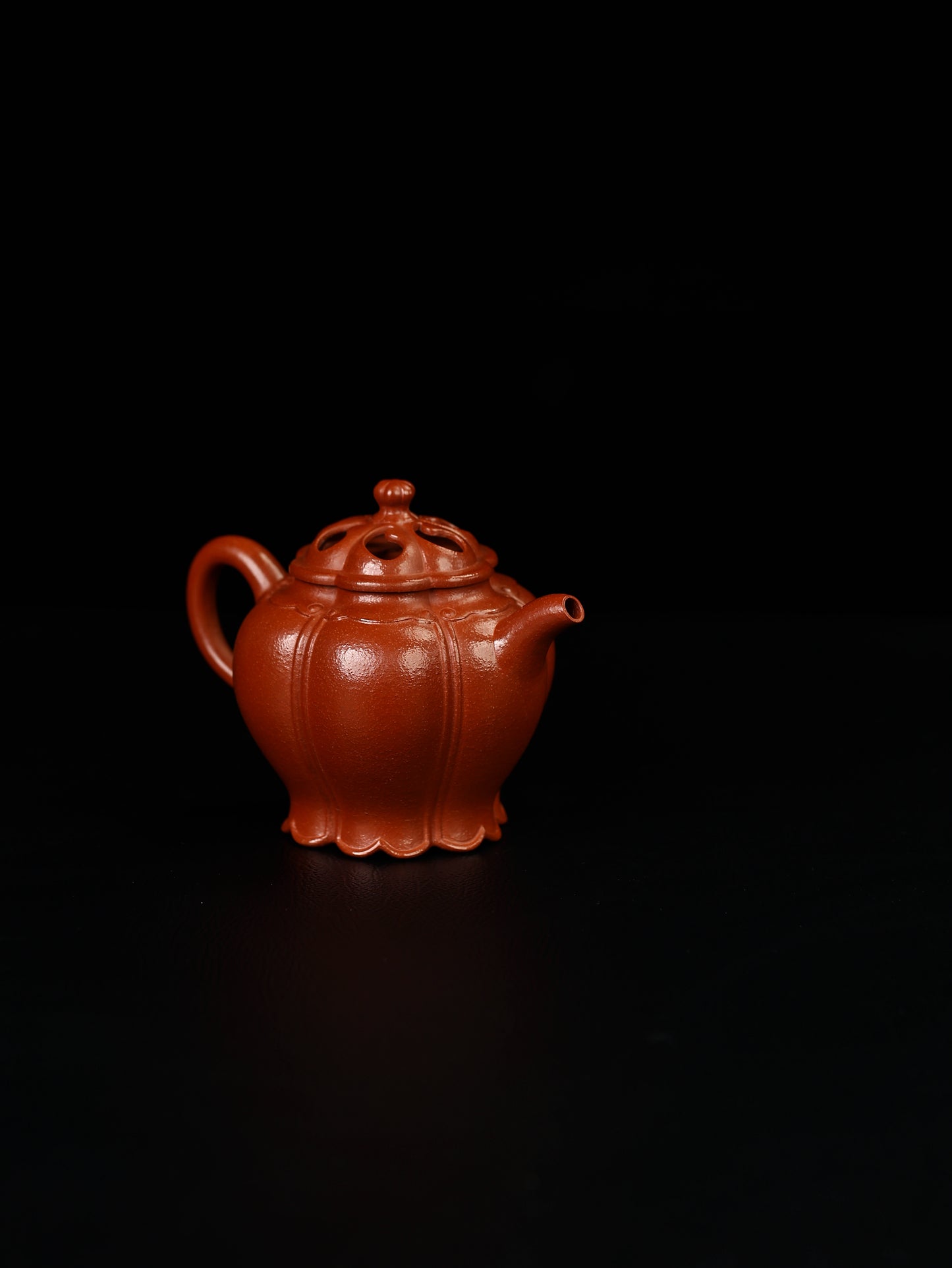 菱花如意 魚籽朱泥 230cc