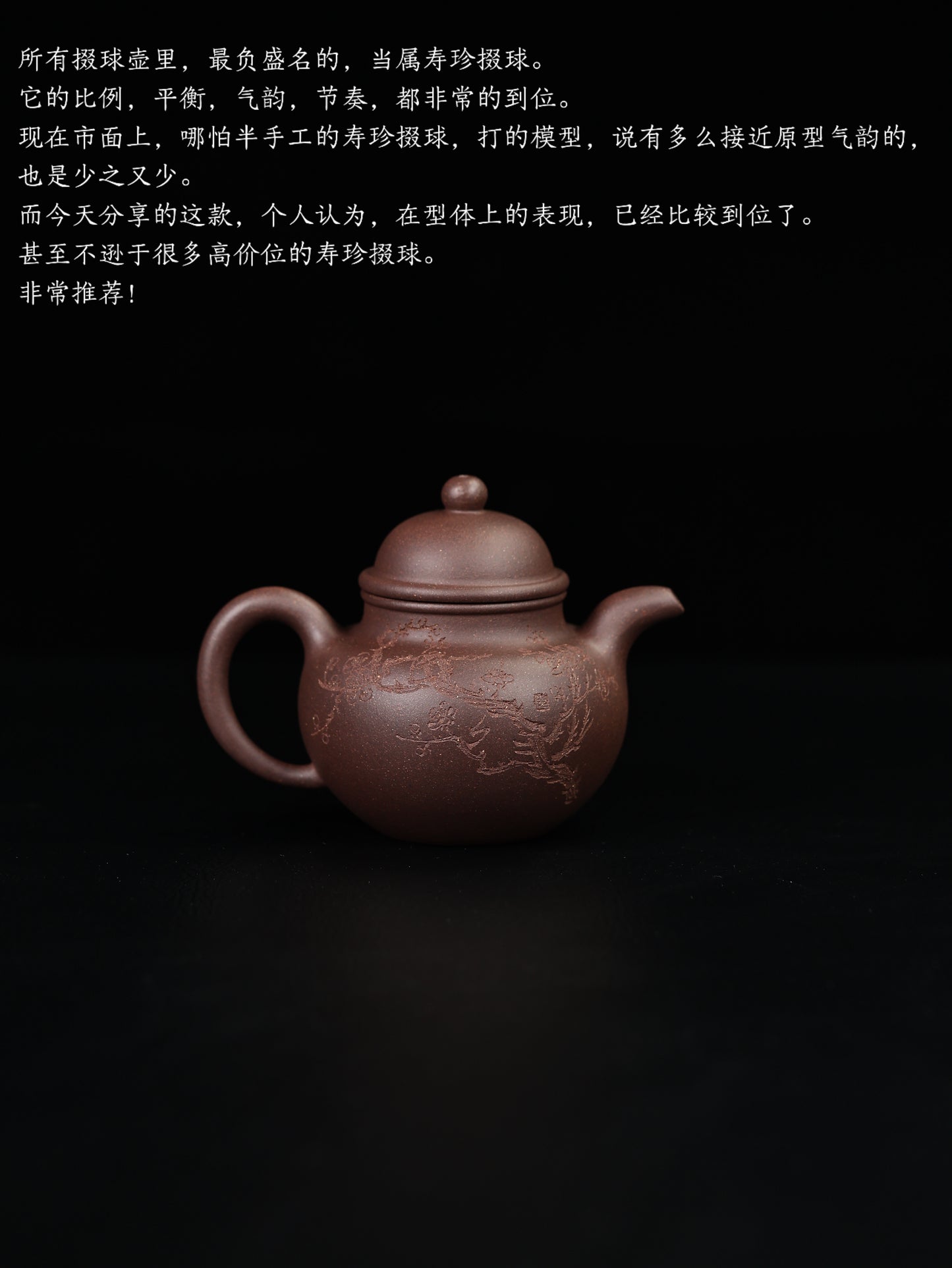 壽珍掇球 老塊紫泥 170cc