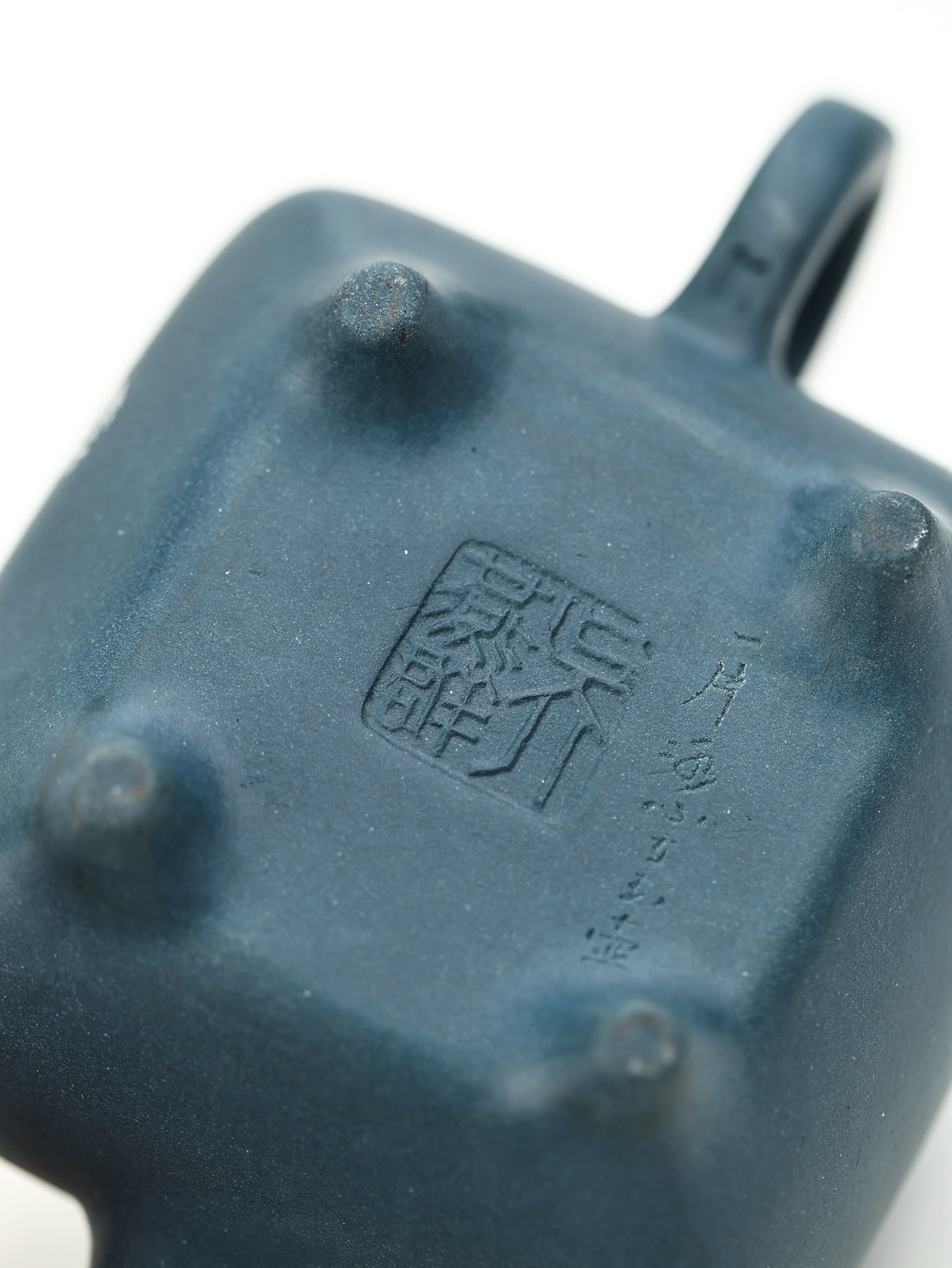 80年代 吳燕群制 傳爐 墨綠泥制 180cc