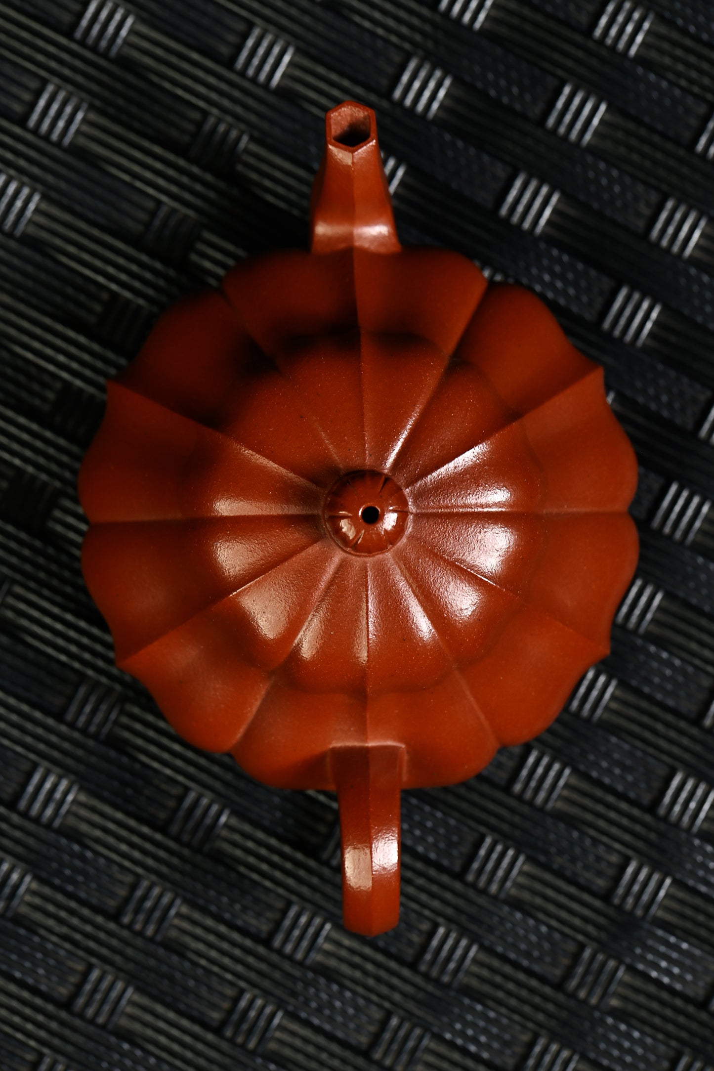筋紋扁梨 朱泥製 170cc