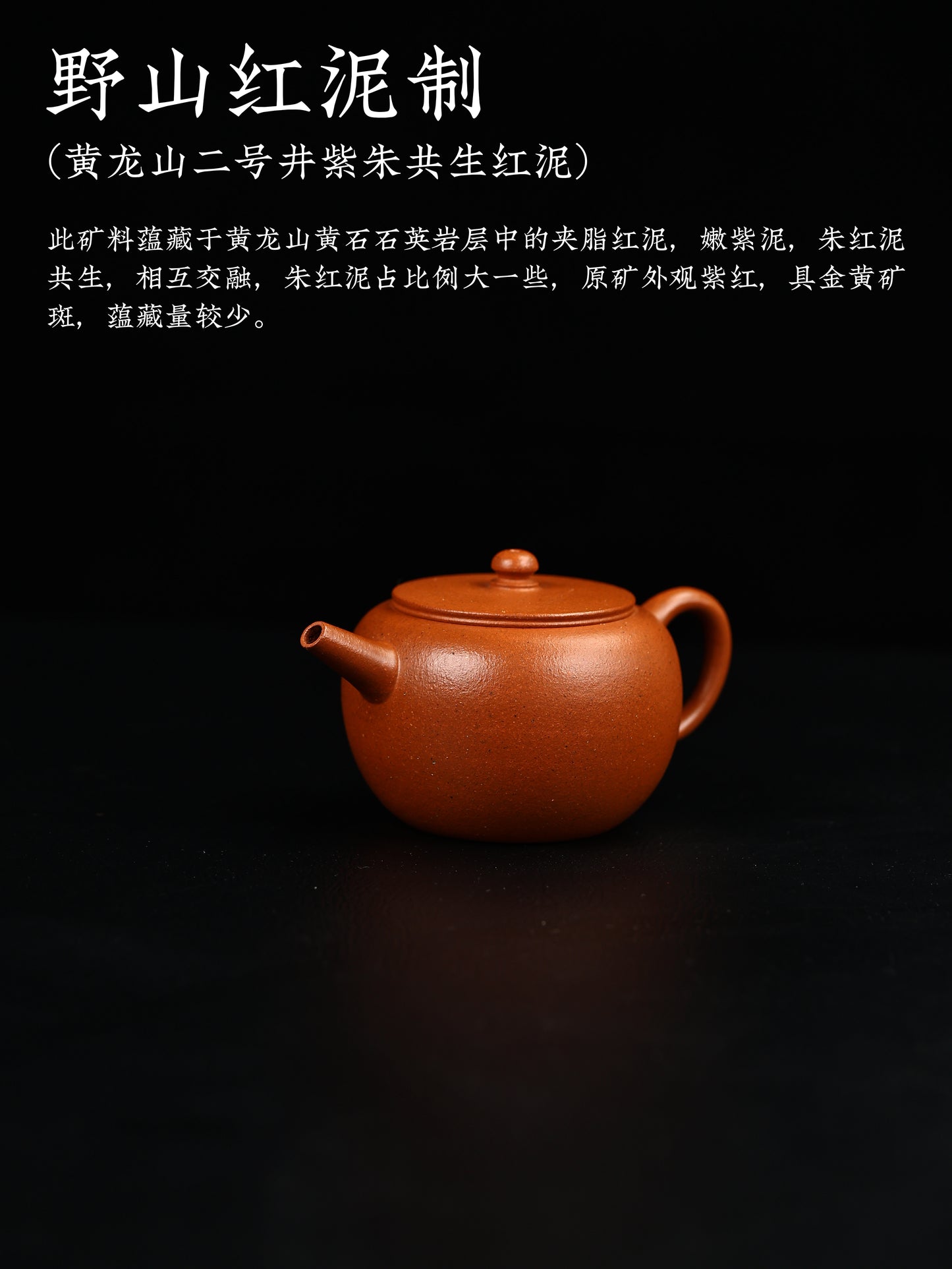 平蓋圓壺 野山紅泥製 210cc