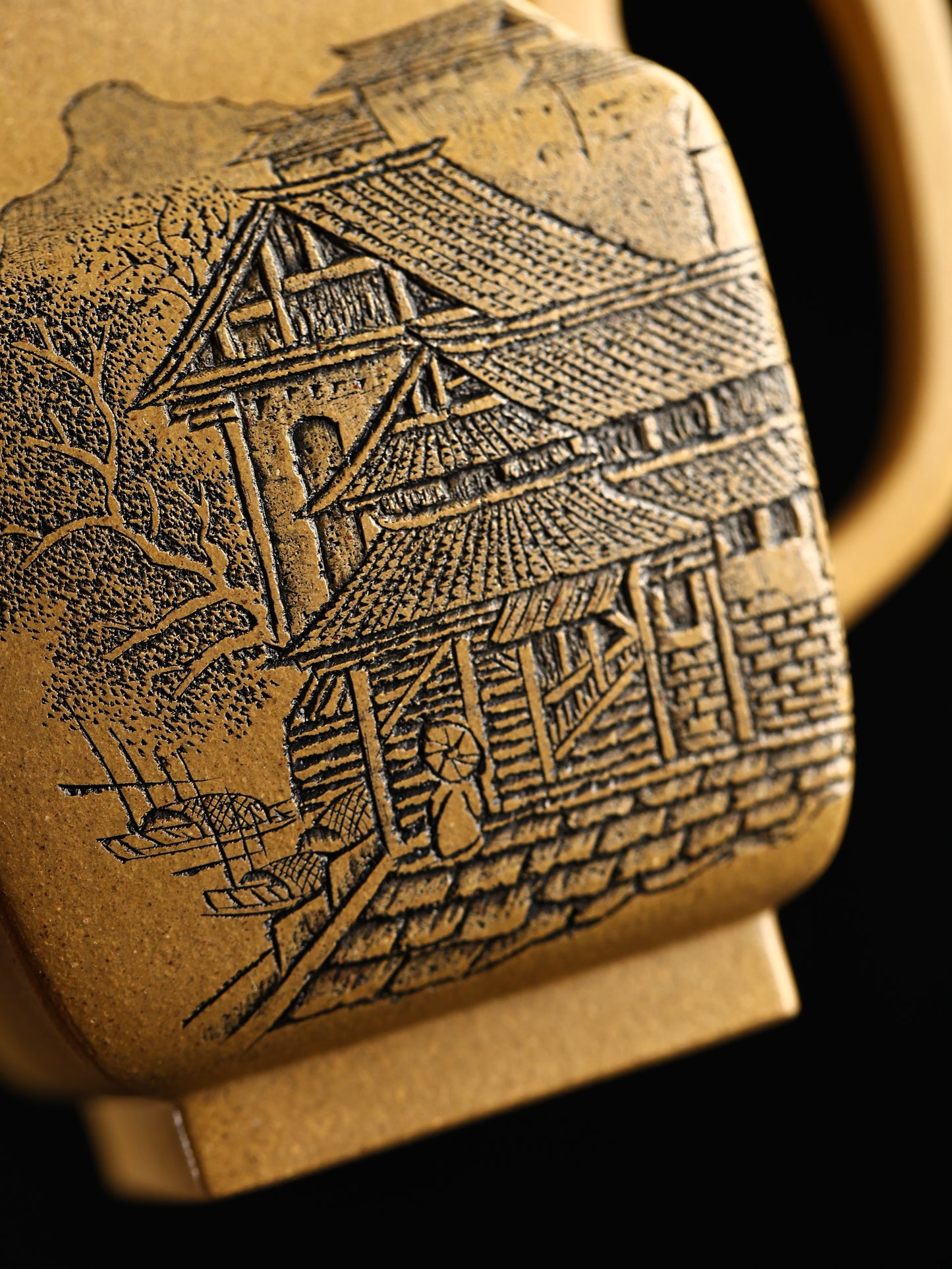 缶方壺 冷金黃段泥 300cc